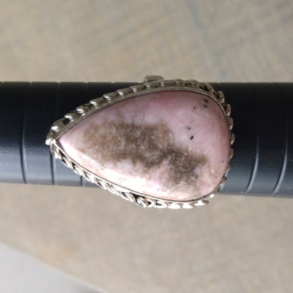 Pink Scolecite stone Ring